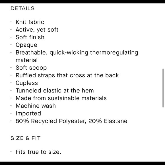 Bandier x Something Navy Ruffle Bra in Pale Blush Size Small - Picture 9 of 10